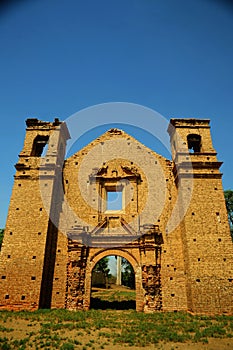 Facade ruins of Zaña convents of La Merced Catholic religion during the 16th century Belonging to the order of the Mecedarios.