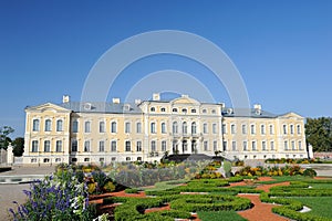 Facade of the Rundale palace