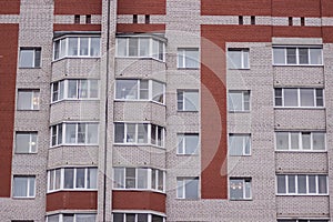 A facade of a russian block of flats
