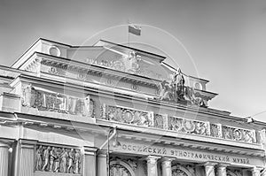 Facade of the Russian Museum of Ethnography, St. Petersburg, Russia