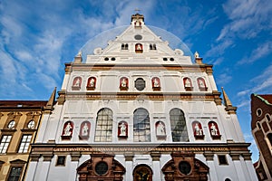 Facade of Saint Michael Church in Munich, Bavaria