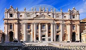Facade of the Saint Peter, Rome
