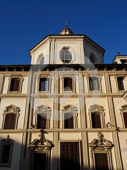 Facade of San Bernardino alle Ossa church in Milan photo