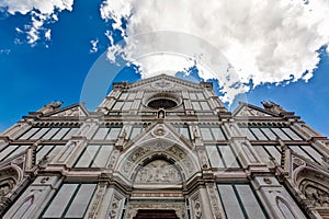 Facade Santa Croce Church Florence Firenze Tuscany Italy