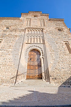 Facade of Santiago Arrabal church in Toledo city
