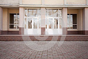 Facade of the school building