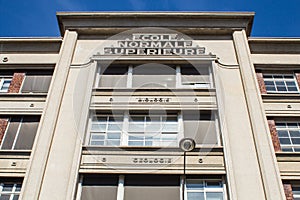 Facade, science building, Ecole Normale Superieure, Paris, Franc