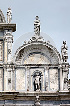 Facade of the Scuola Grande di San Marco in Venice photo