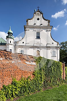 Facade of SKalka church in Cracow, Krakow, Poland