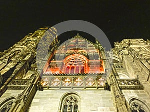 Facade of the St. Elisabeth Cathedral in Kosice, Slovakia