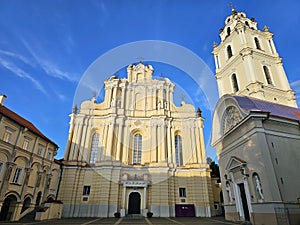 Facade of St. John Church in Vilnius