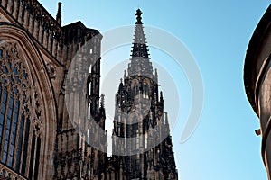 Facade of the St. Vitus cathedral in Prague Castle in Prague, Czech Republic