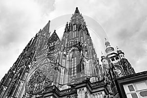 Facade of St. Vitus Cathedral in Prague