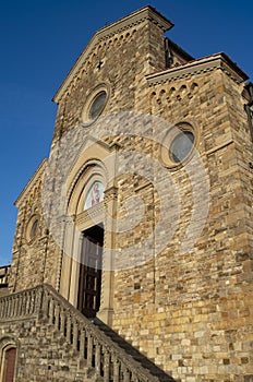 Facade and stairway church of Barberino