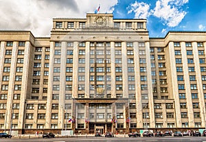 Facade of the State Duma, Parliament building of Russian Federation