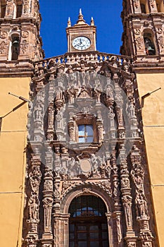 Facade Statues Parroquia Cathedral Dolores Hidalalgo Mexico photo