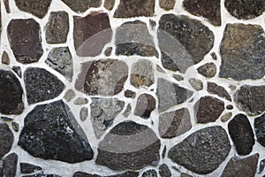 Facade of stone wall