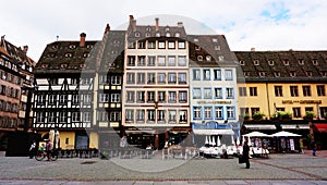 Traditional half timbered houses in Strasbourg, France