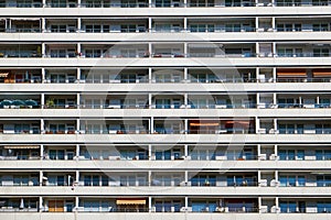 Facade of a subsidized housing building