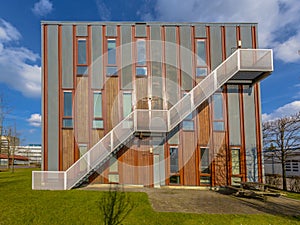 sustainable wooden office building