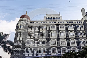 Facade of the Taj Mahal Palace in Mumbai, Maharashtra, India