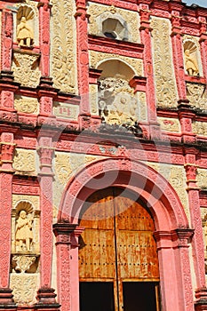 Facade of the Tercera orden chapel, cuernavaca cathedral, morelos, mexico II photo