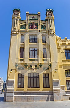 Facade of the train station in Valencia photo