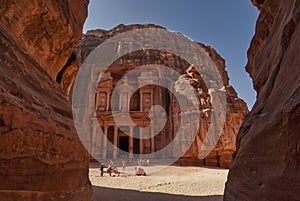 Facade of treasury in Petra