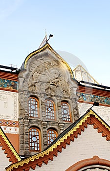 Facade of the Tretyakov Gallery in Moscow (detail)