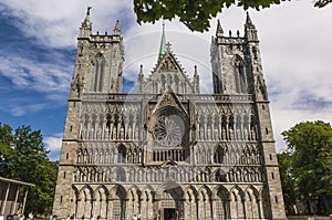 The Facade of Trondheim Cathedral