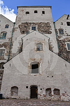 Facade of the Turku Castle in Turku, Finland.