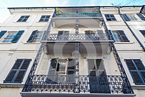 The facade of a typical house