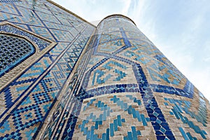 Facade of the Ulugh Beg Madrasah, Registan, Samarkand, Uzbekistan