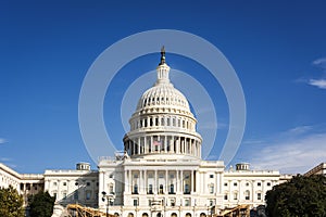 Facade of the United States Congress on Capitol Hill, Washington DC