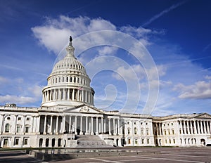 Facade of the United States Congress on Capitol Hill, Washington DC