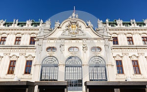 Facade of the Upper Belvedere Palace in Vienna