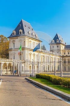 Facade Valentino Castle, Turin, Italy