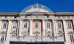 Facade of the Verdi Theater in Trieste