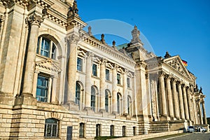 Facade view of the Reichstag, Bundestag