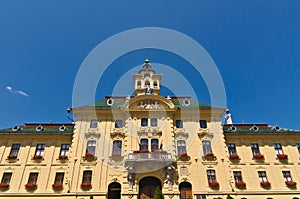 Facade view of the town hall