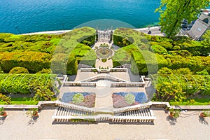 Villa Carlotta at Tremezzo on lake Como Italy. photo