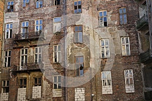 Facade of Warsaw Ghetto, Warsaw, Poland