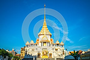 Facade of Wat Traimit in Bangkok, thailand