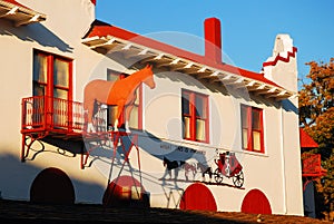 The facade of a western themed restaurant