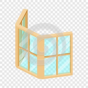 Facade window frame icon, isometric 3d style