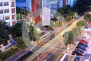 Facade of the xiamenyizhong high school night sight, adobe rgb