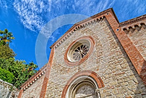 Facade of XIV Catholics parish church in Italy photo
