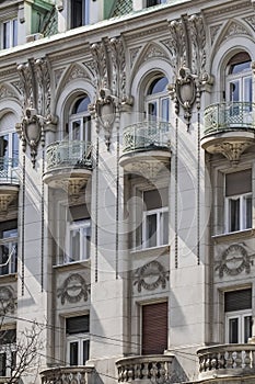 Facades Of Belgrade - Former Russian Czar Restaurant Building - Detail