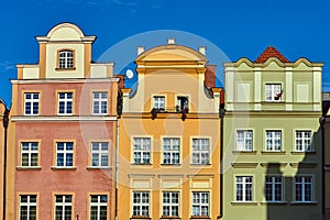 Facades of historic houses on the Market Square