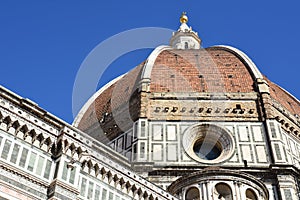 Facades of the monumental buildings of the city of Florence
